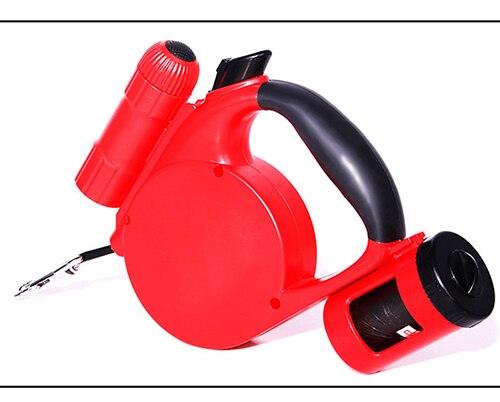 NightWalk 4.5m Retractable Dog Leash with LED Light & Waste Bag Dispenser