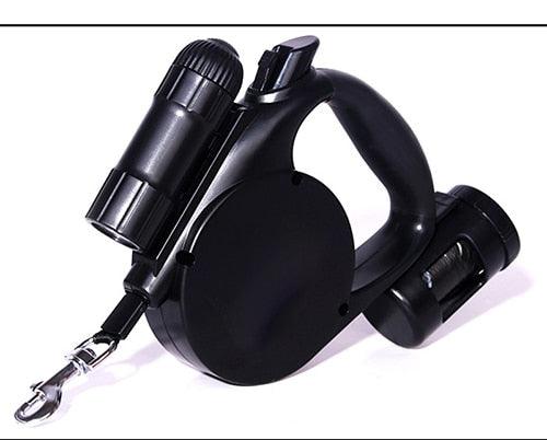NightWalk 4.5m Retractable Dog Leash with LED Light & Waste Bag Dispenser