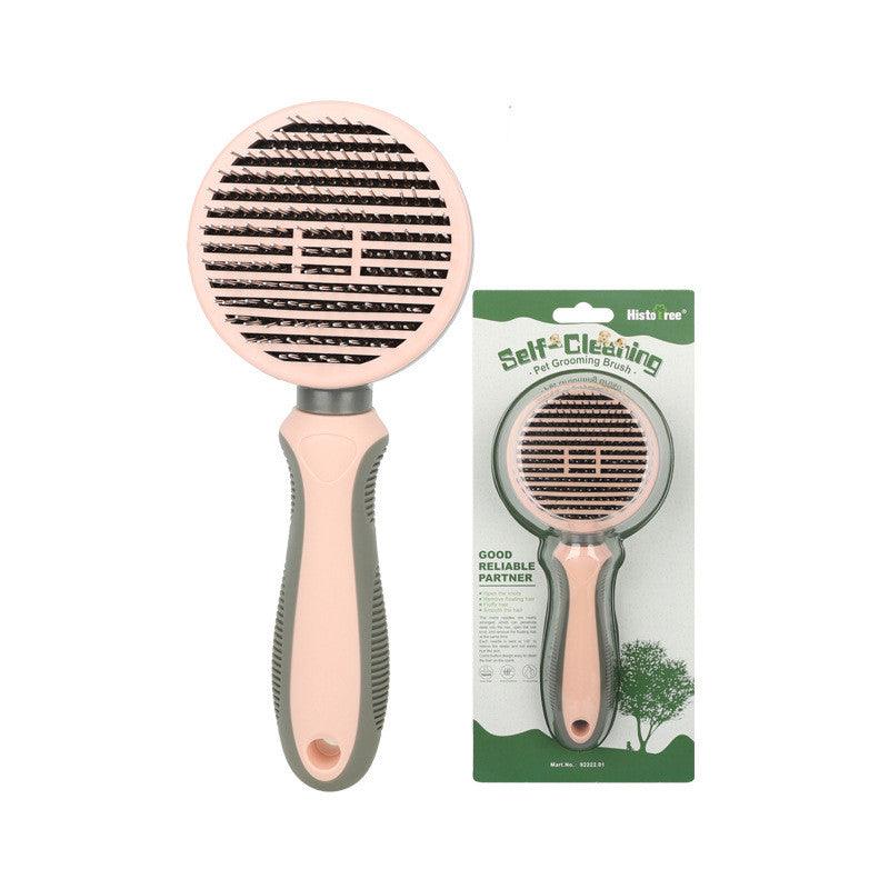 Automatic Pet Hair Removal Brush – Self-Cleaning Grooming Comb for Dogs & Cats