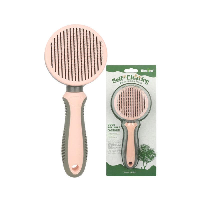Automatic Pet Hair Removal Brush – Self-Cleaning Grooming Comb for Dogs & Cats