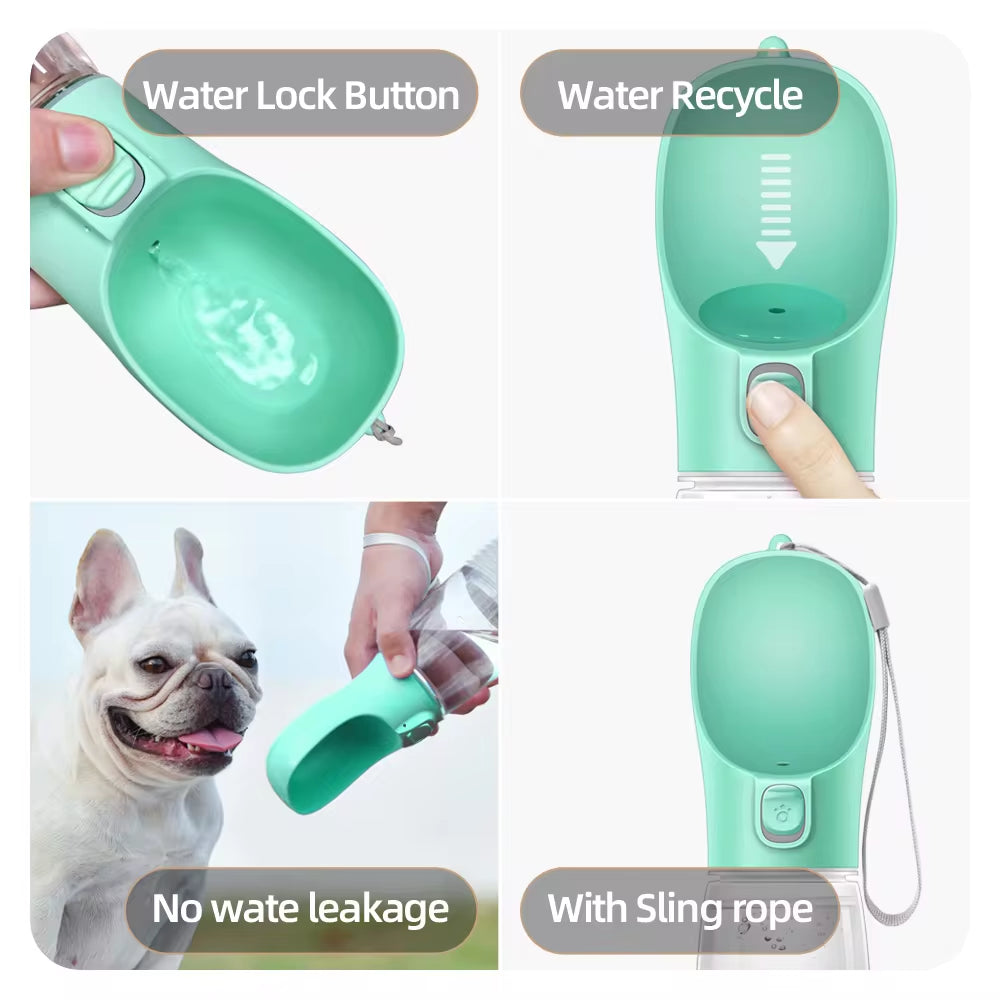 Portable Leakproof Dog Water Bottle for Outdoor Use - Suitable for Small and Large Dogs and Cats, Ideal for Walking and Travel