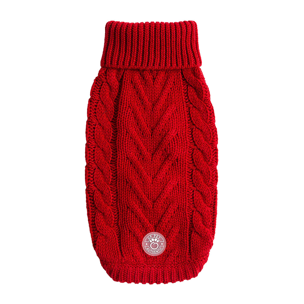 Chalet Dog Sweater – Red | Warm, Soft & Winter-Ready Knit