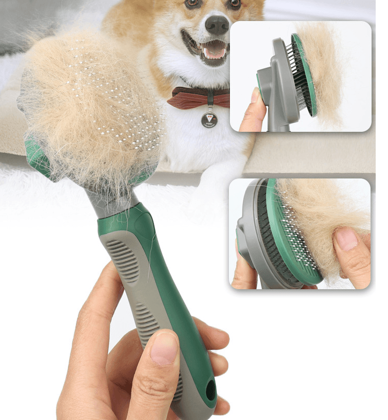 Automatic Pet Hair Removal Brush – Self-Cleaning Grooming Comb for Dogs & Cats