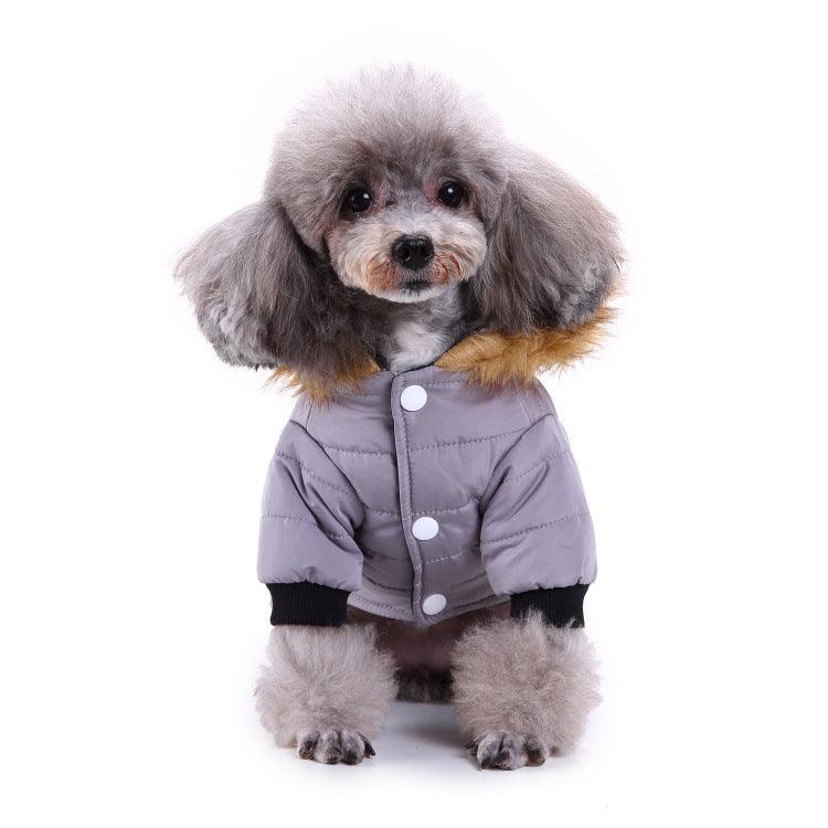 CozyPaws Winter Pet Jacket – Warm Waterproof Dog Coat with Fur Hood