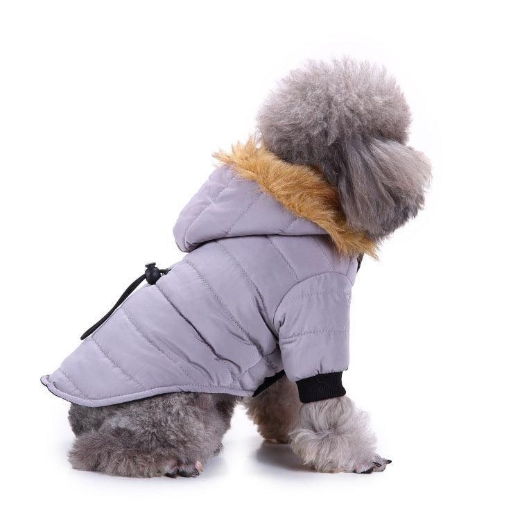 CozyPaws Winter Pet Jacket – Warm Waterproof Dog Coat with Fur Hood