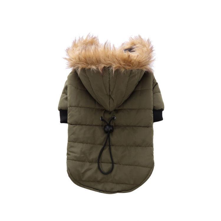 CozyPaws Winter Pet Jacket – Warm Waterproof Dog Coat with Fur Hood