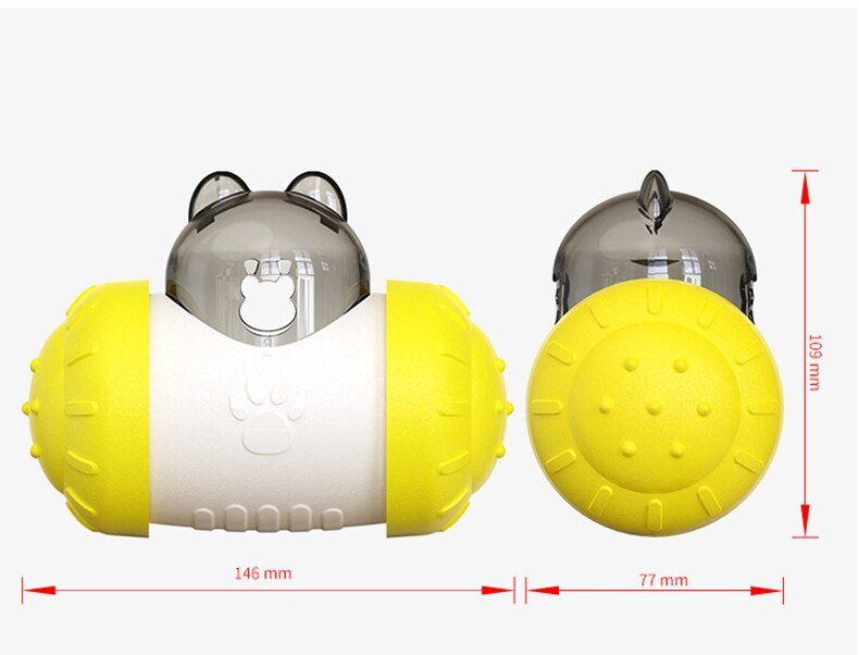 Dog Cat Toy Pet Tumbler Slow Food Leaking Ball Swing Leaking Food Toy Non-electric Safety Pet Slow Food Device for Dogs Cats Toy
