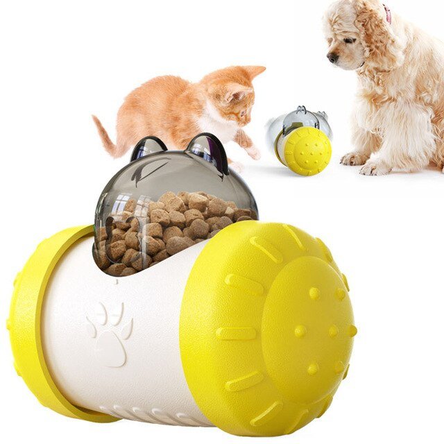 Dog Cat Toy Pet Tumbler Slow Food Leaking Ball Swing Leaking Food Toy Non-electric Safety Pet Slow Food Device for Dogs Cats Toy