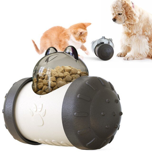Dog Cat Toy Pet Tumbler Slow Food Leaking Ball Swing Leaking Food Toy Non-electric Safety Pet Slow Food Device for Dogs Cats Toy