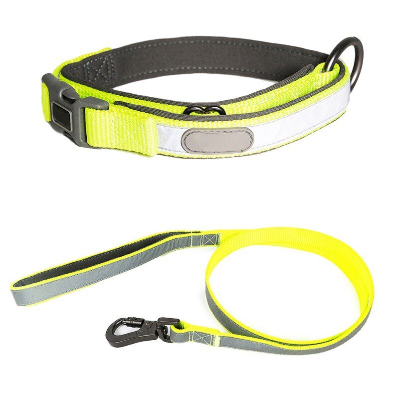 Reflective Dog Collar & Leash Set – Safety Meets Style! For Small Medium Large Dogs