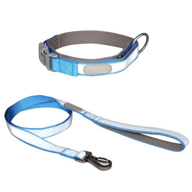 Reflective Dog Collar & Leash Set – Safety Meets Style! For Small Medium Large Dogs