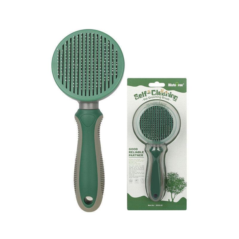 Automatic Pet Hair Removal Brush – Self-Cleaning Grooming Comb for Dogs & Cats
