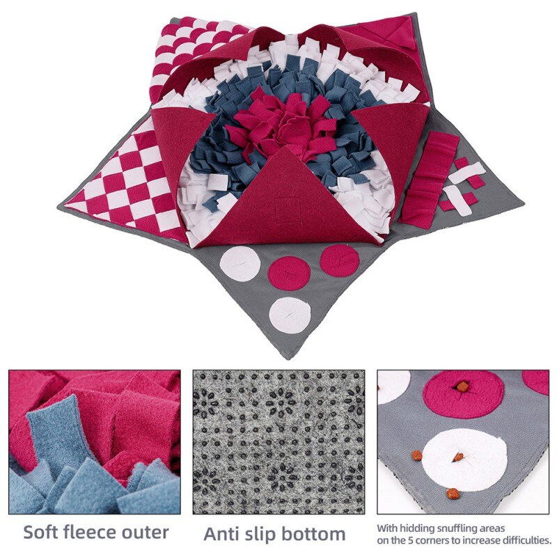 Dog Sniffing Training Mat – Interactive Feeding Puzzle Pad for Stress Relief